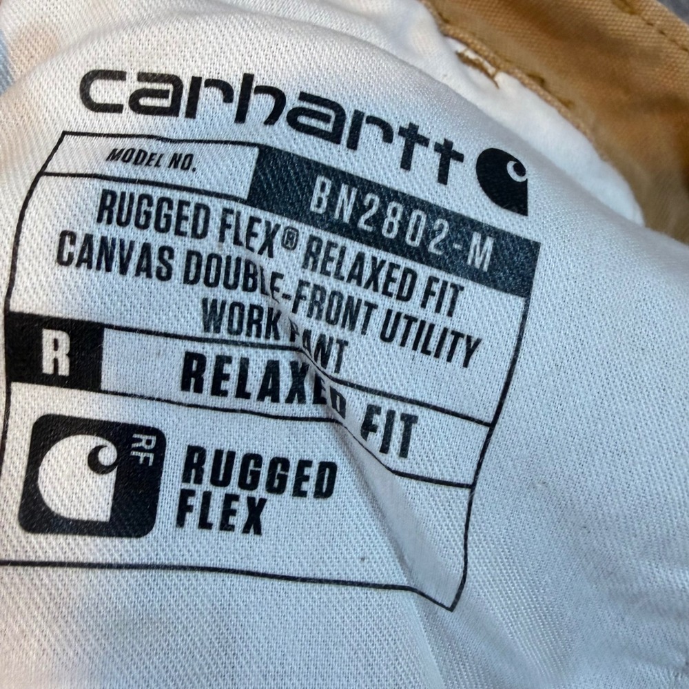 Carhartt Rugged Flex Relaxed Fit Double Front Utility Work Pants BN2802-M Brown - Picture 6 of 10